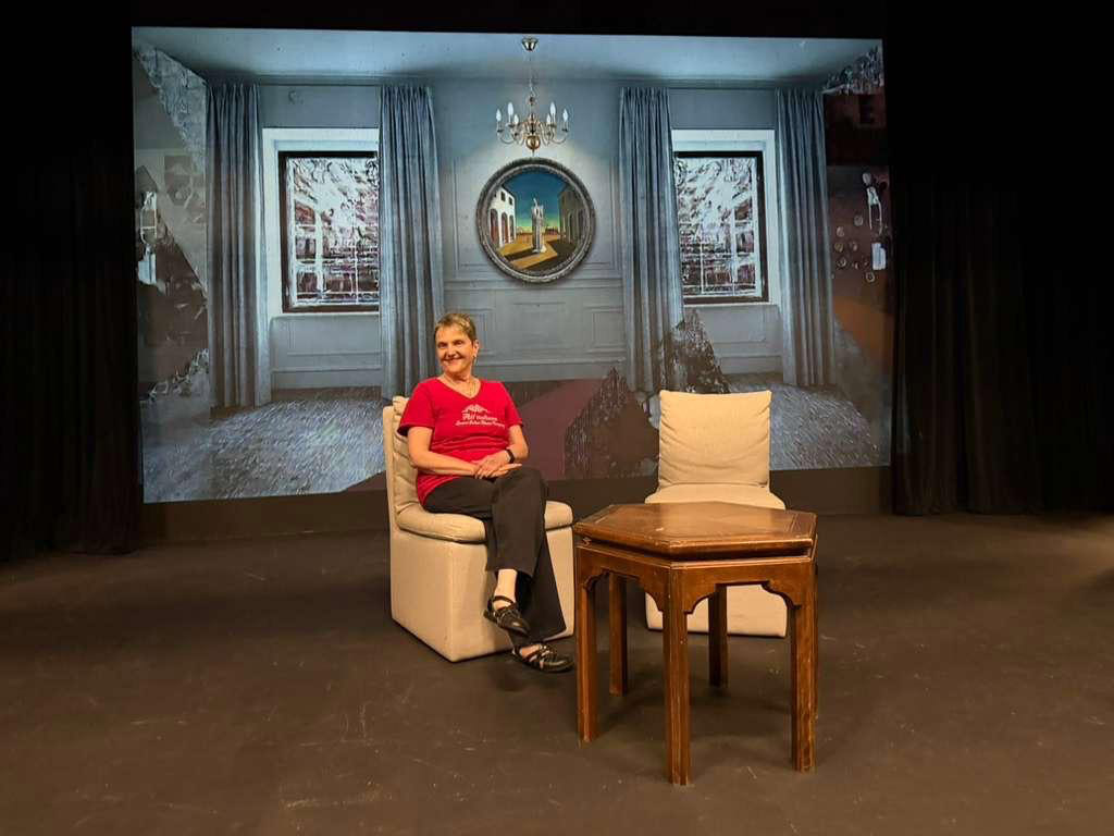 Set designer Ruth Neeman on set of compio